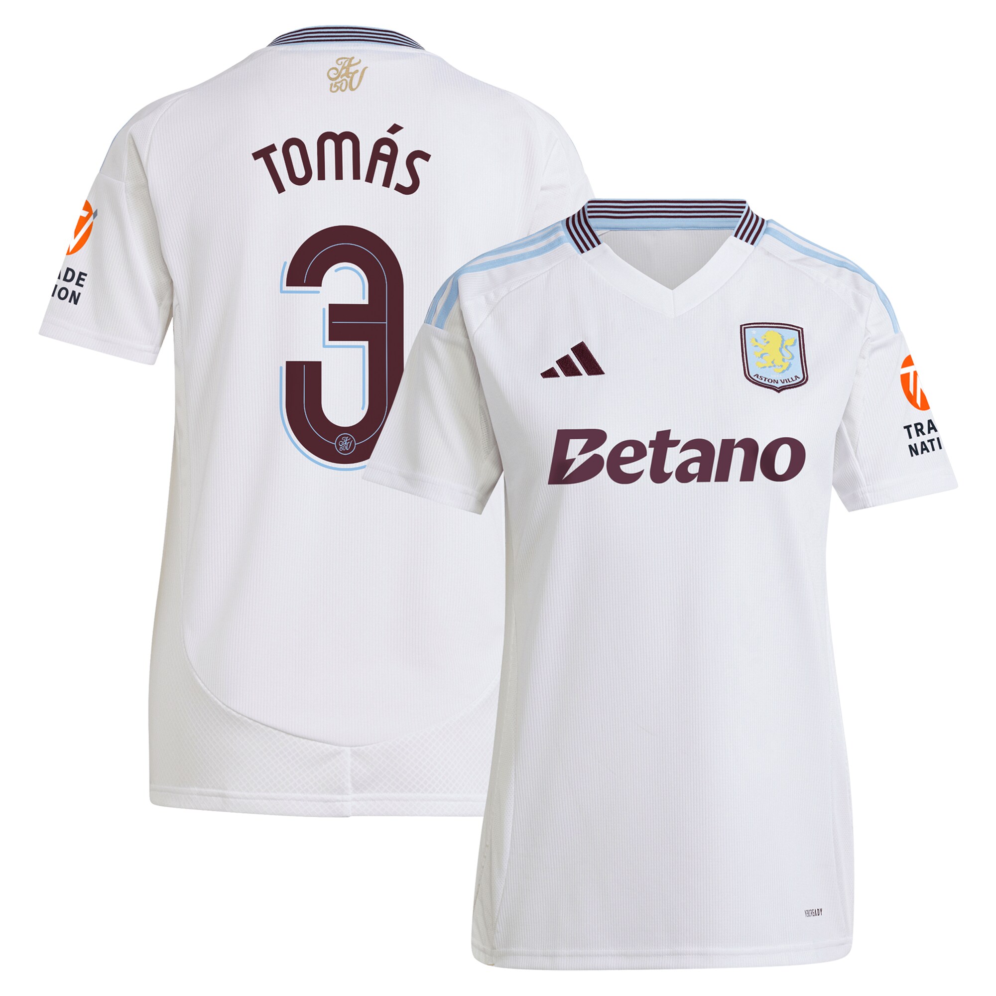 aston villa adidas away shirt 2024-25 – womens with tomás 3 cup printing Collection - Aston Villa Official Store