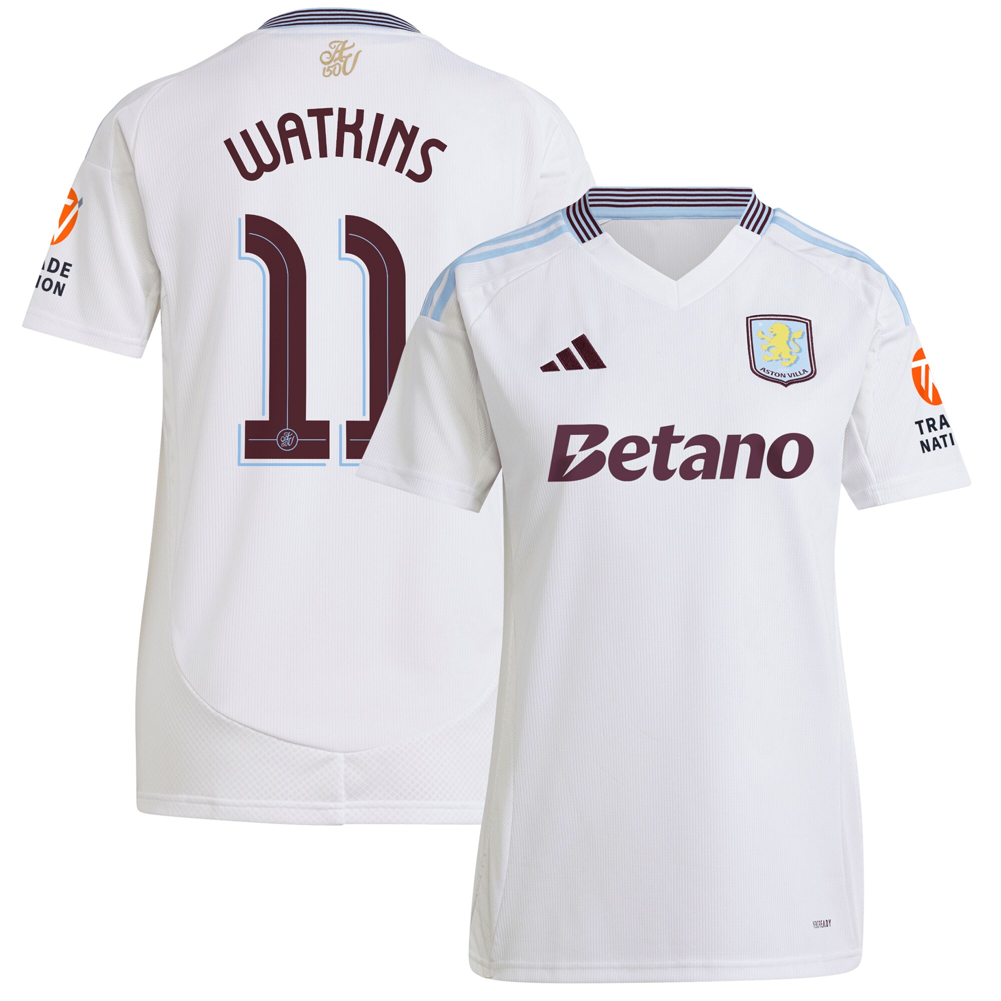 aston villa adidas away shirt 2024-25 – womens with watkins 11 cup printing Collection - Aston Villa Official Store