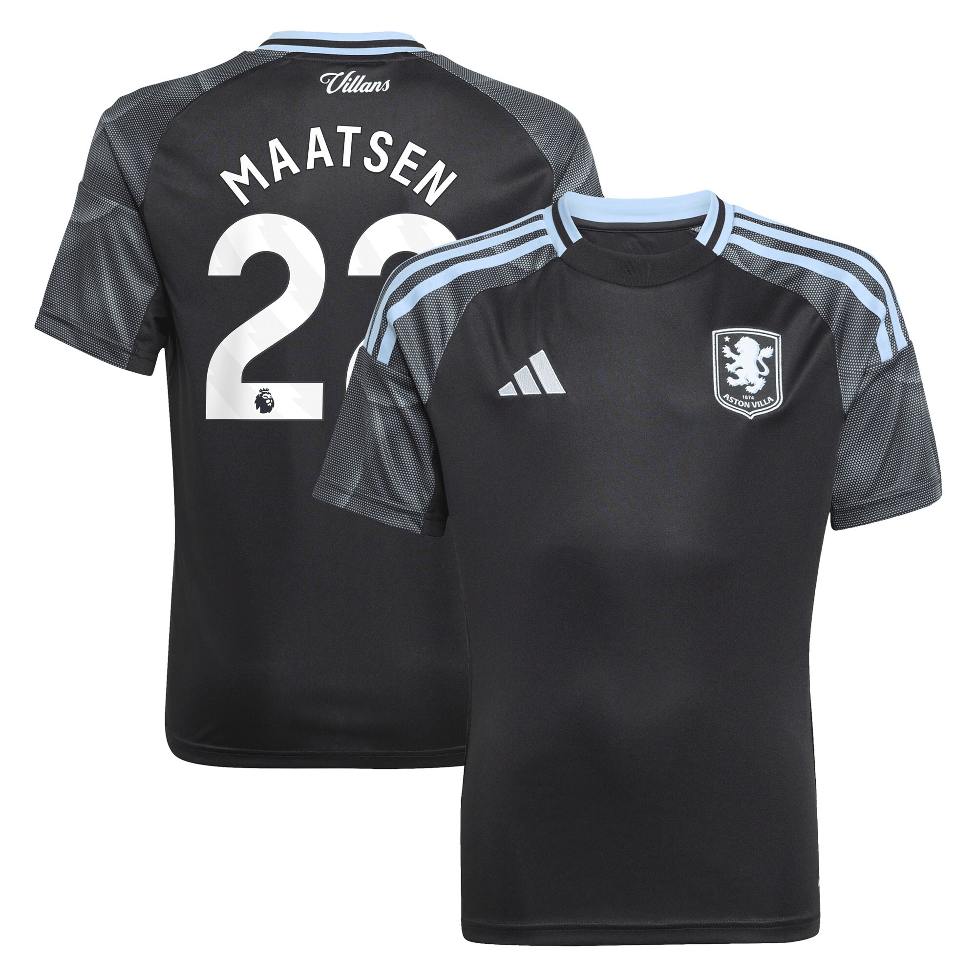 aston villa adidas away shirt 2025-26 – kids with maatsen 22 printing Collection - Aston Villa Official Store