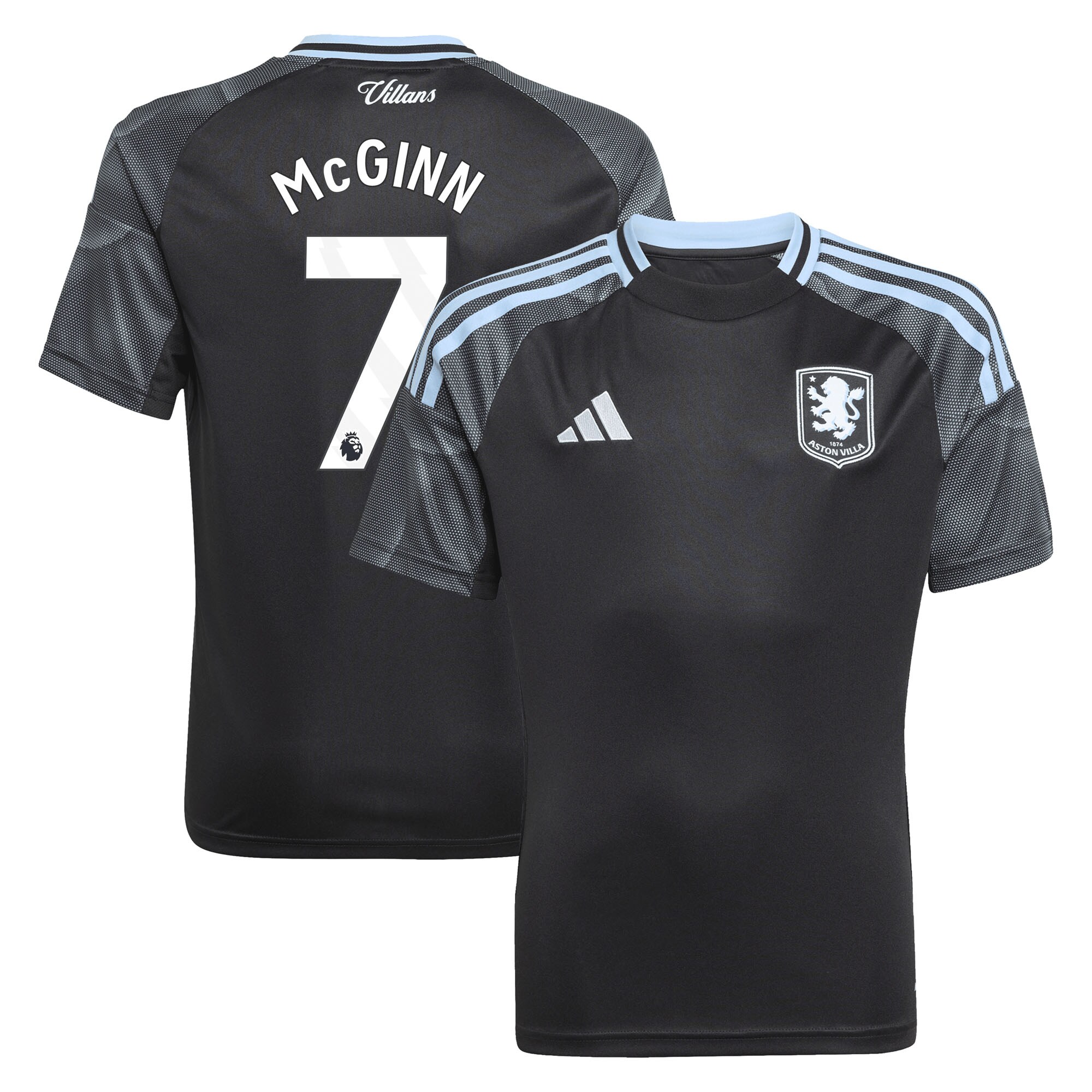 aston villa adidas away shirt 2025-26 – kids with mcginn 7 printing Collection - Aston Villa Official Store