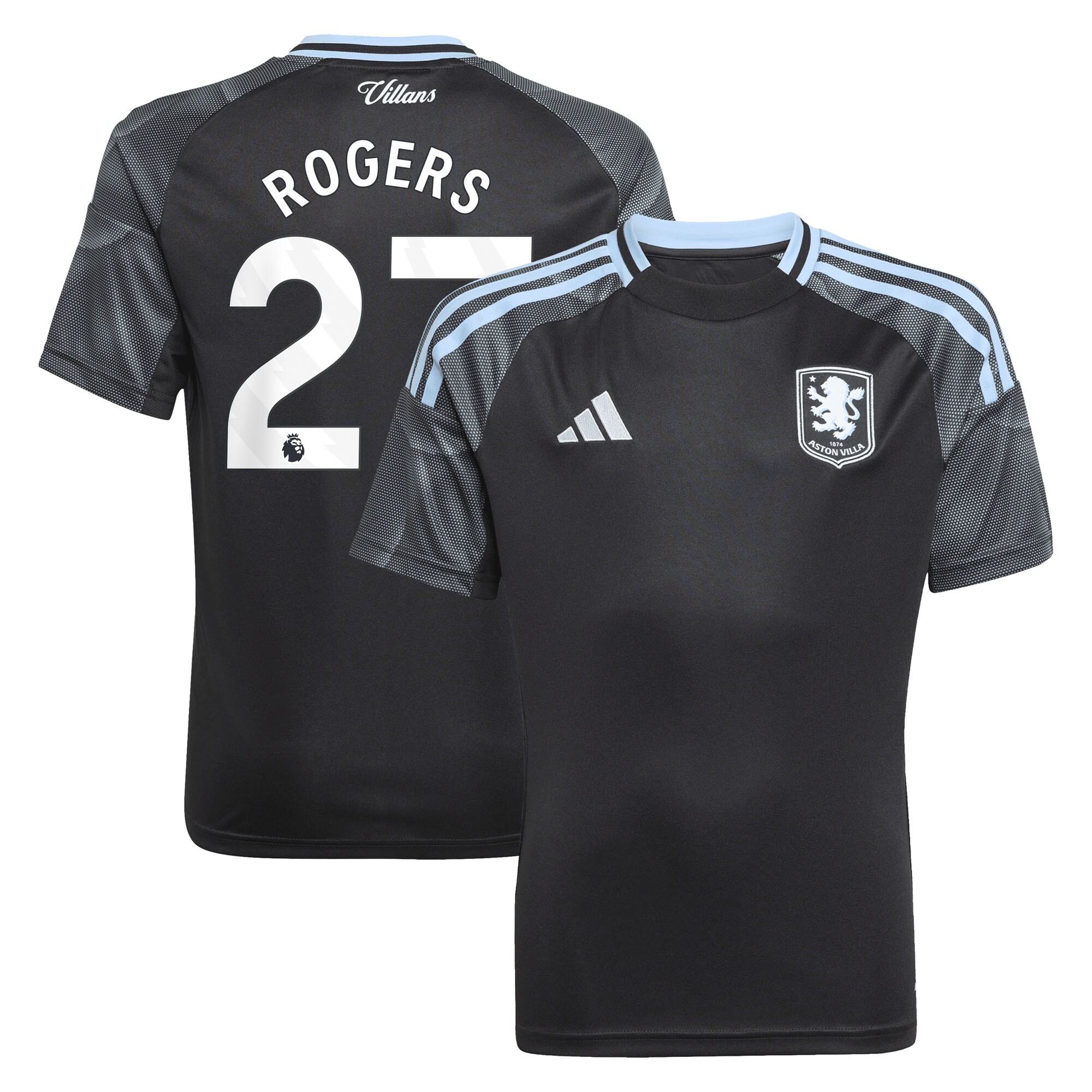 aston villa adidas away shirt 2025-26 – kids with rogers 27 printing Collection - Aston Villa Official Store