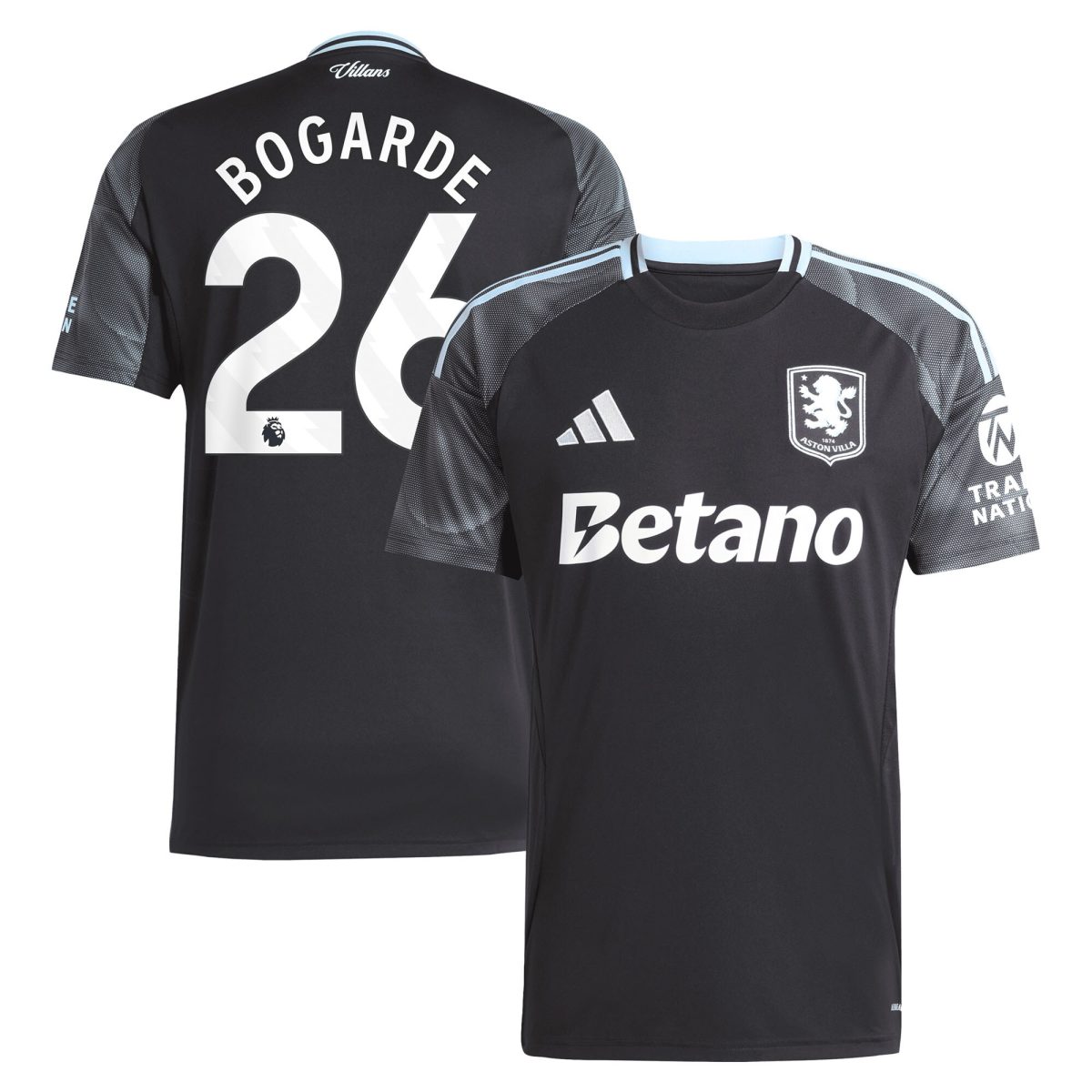 aston villa adidas away shirt 2025-26 with bogarde 26 printing Collection - Aston Villa Official Store