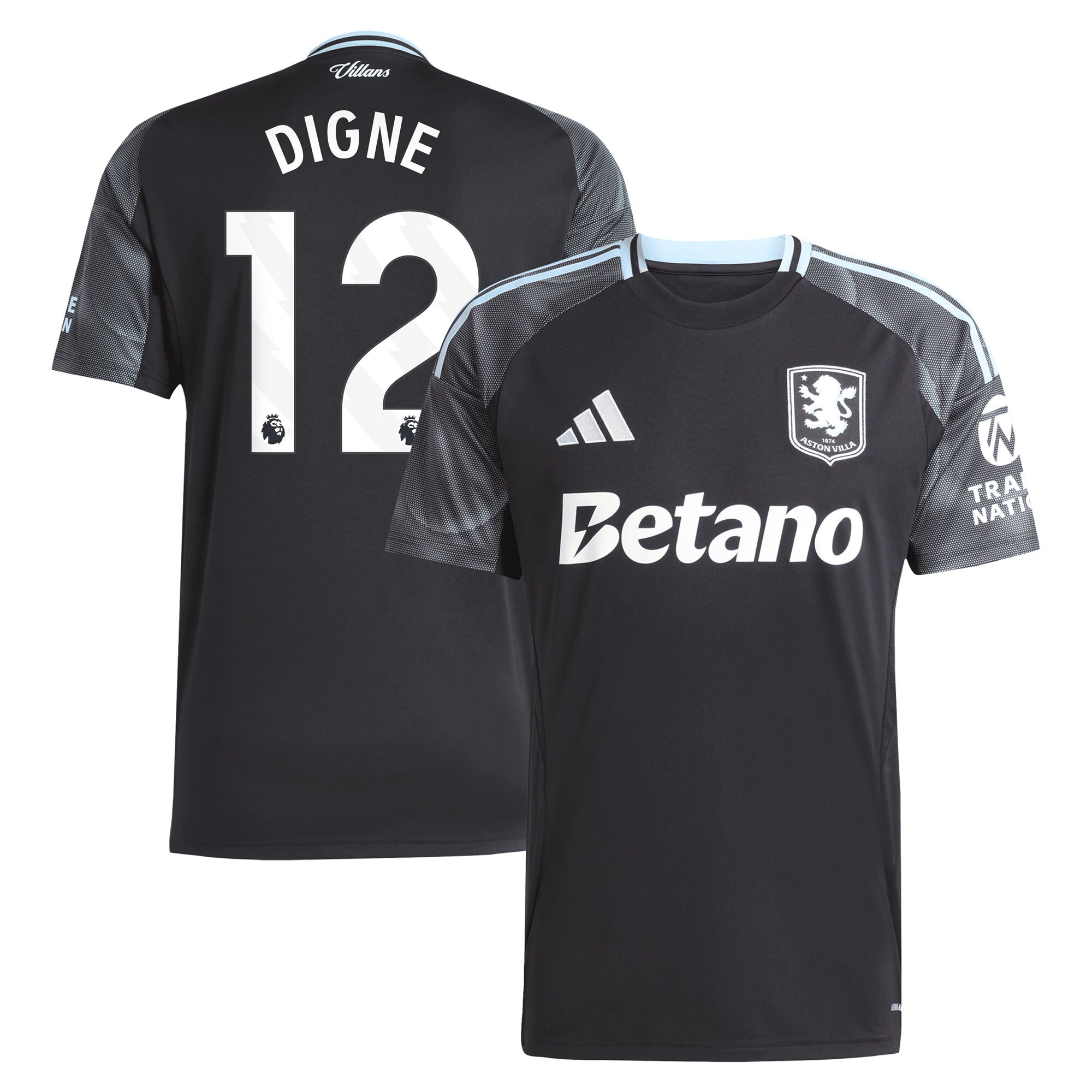 aston villa adidas away shirt 2025-26 with digne 12 printing Collection - Aston Villa Official Store