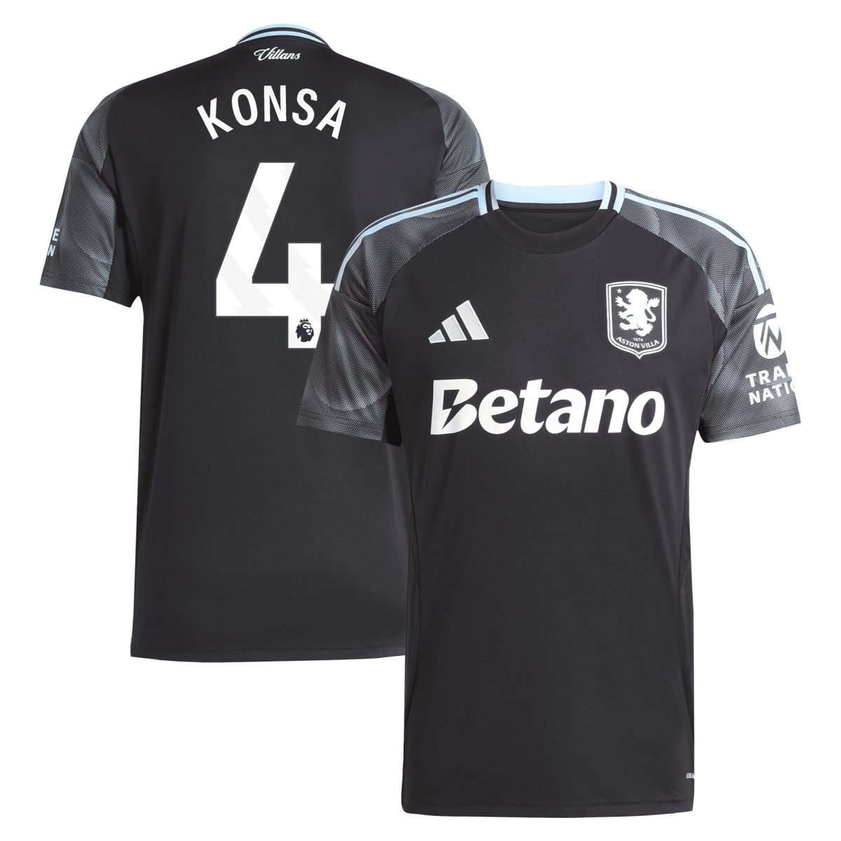 aston villa adidas away shirt 2025-26 with konsa 4 printing Collection - Aston Villa Official Store