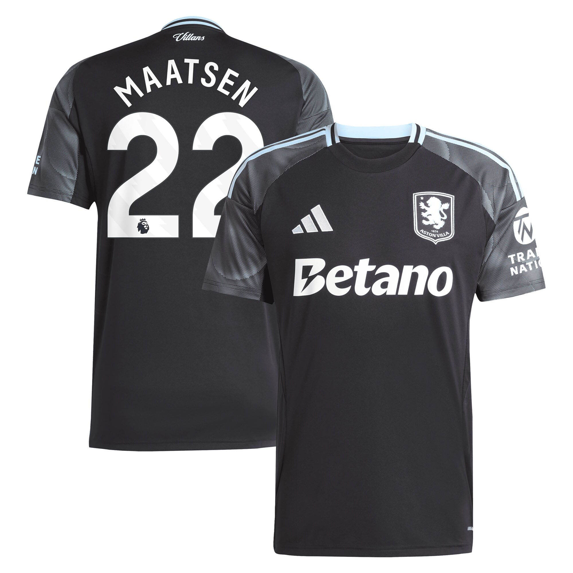 aston villa adidas away shirt 2025-26 with maatsen 22 printing Collection - Aston Villa Official Store