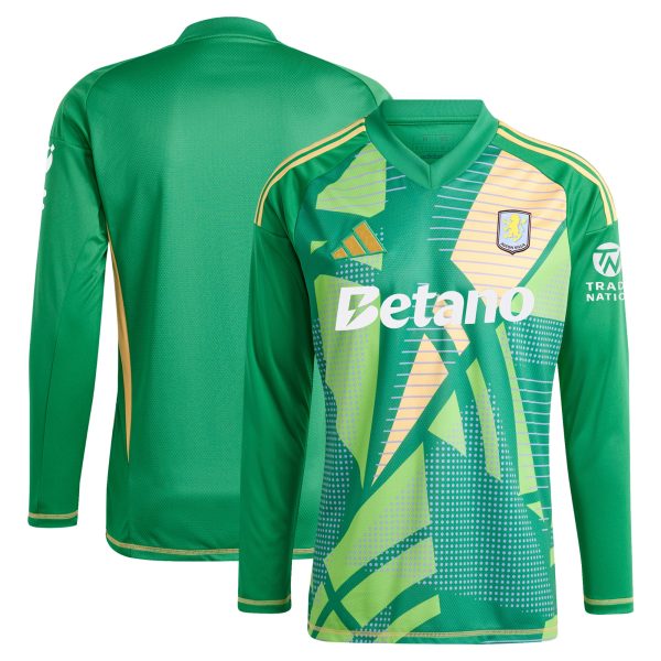 aston villa adidas goalkeeper shirt 2024-25 – long sleeve – 201964009 with custom printing Collection - Aston Villa Official Store