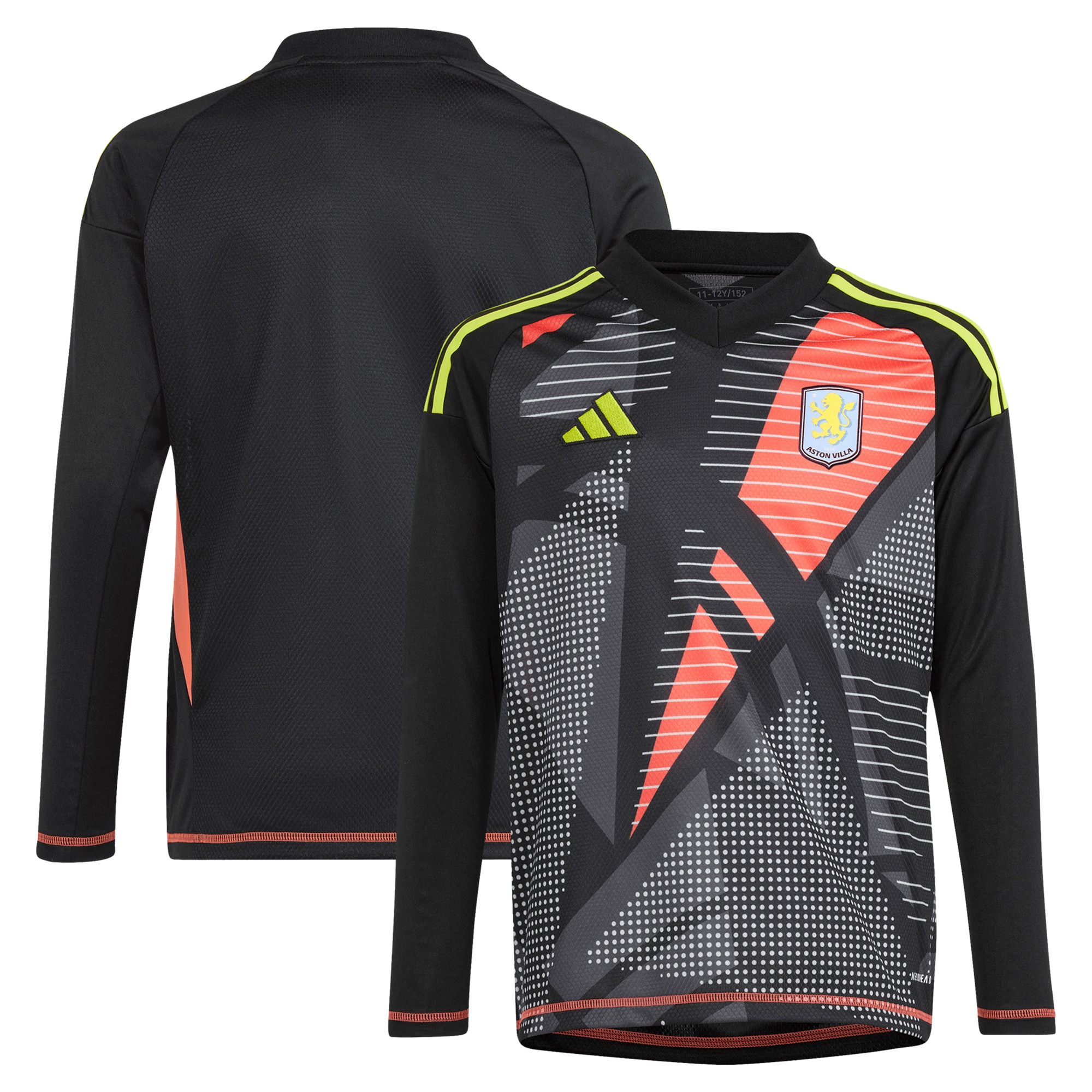 aston villa adidas goalkeeper shirt 2024-25 – long sleeve – kids – 201964003 with custom printing Collection - Aston Villa Official Store