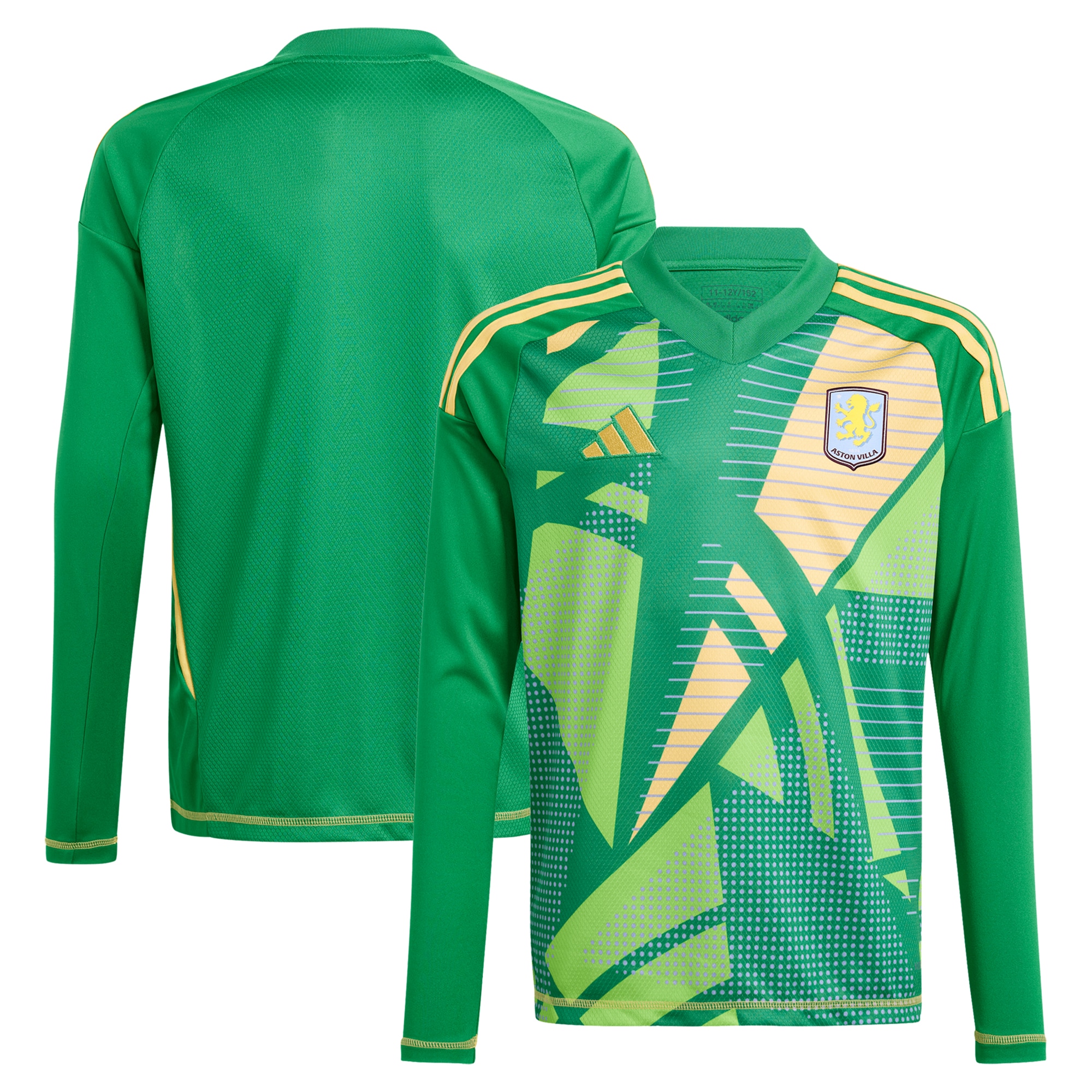 aston villa adidas goalkeeper shirt 2024-25 – long sleeve – kids – 201964011 with custom printing Collection - Aston Villa Official Store