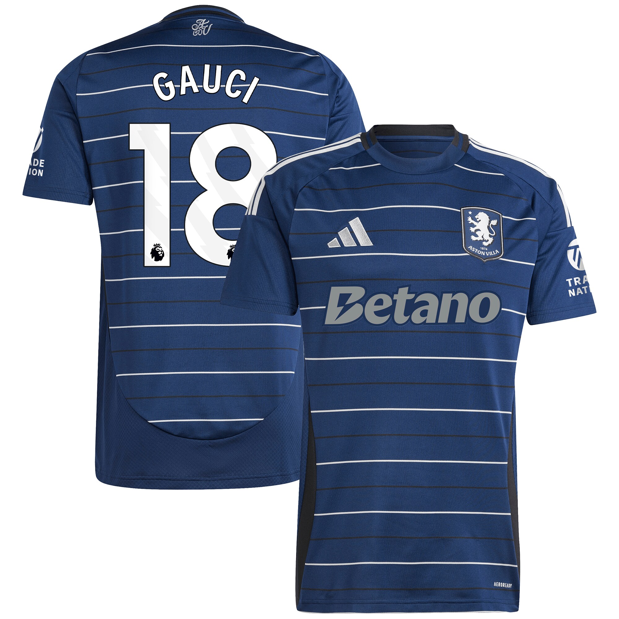 aston villa adidas goalkeeper shirt 2024-25 – long sleeve with gauci 18 printing – 202030972 Collection - Aston Villa Official Store