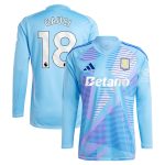 aston villa adidas goalkeeper shirt 2024-25 – long sleeve with gauci 18 printing – 202030982 Collection - Aston Villa Official Store