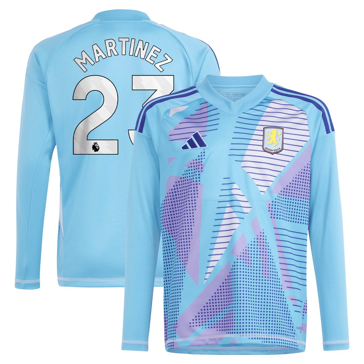 aston villa adidas goalkeeper shirt 2024-25 – long sleeve with martinez 23 printing – 202030980 Collection - Aston Villa Official Store
