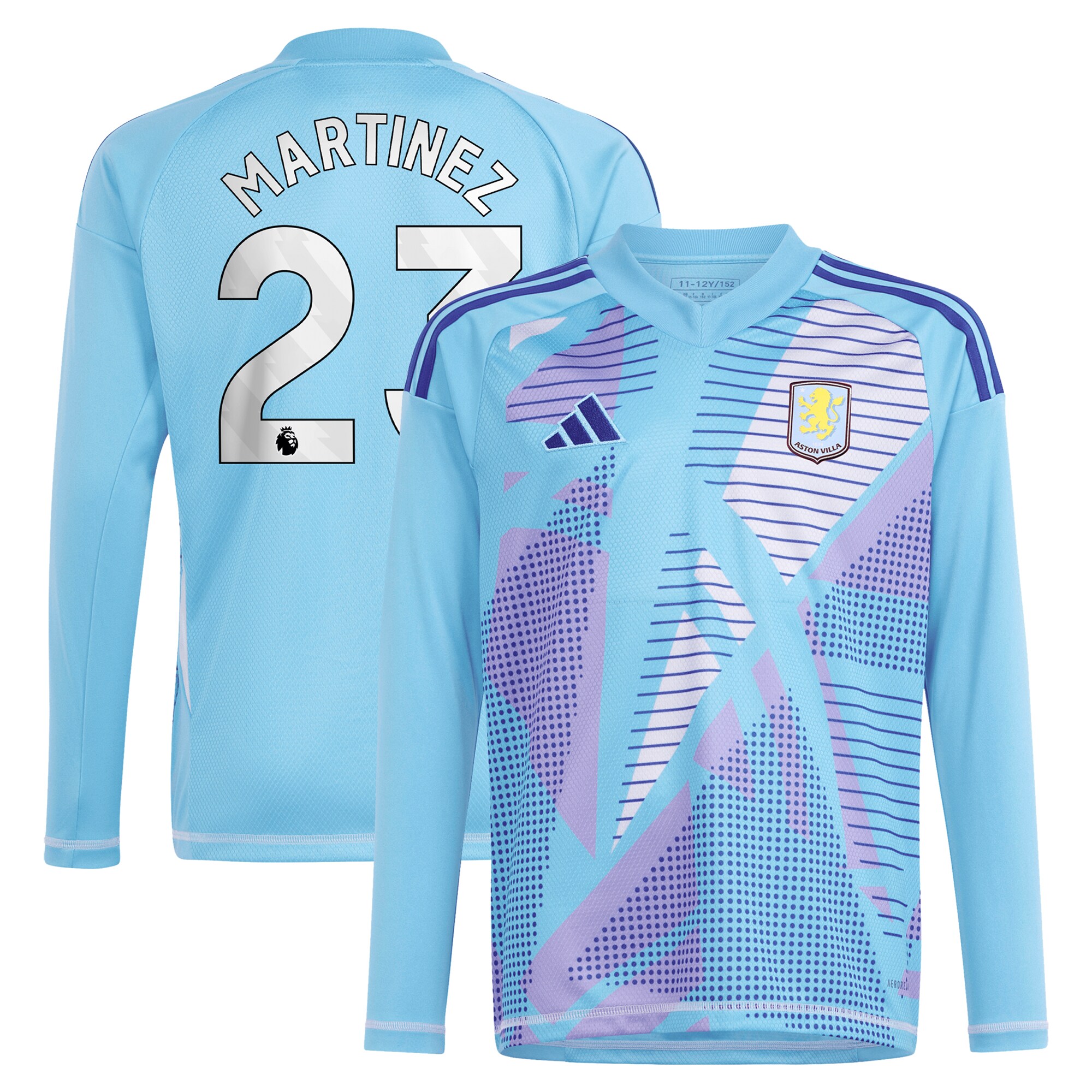 aston villa adidas goalkeeper shirt 2024-25 – long sleeve with martinez 23 printing – 202030980 Collection - Aston Villa Official Store
