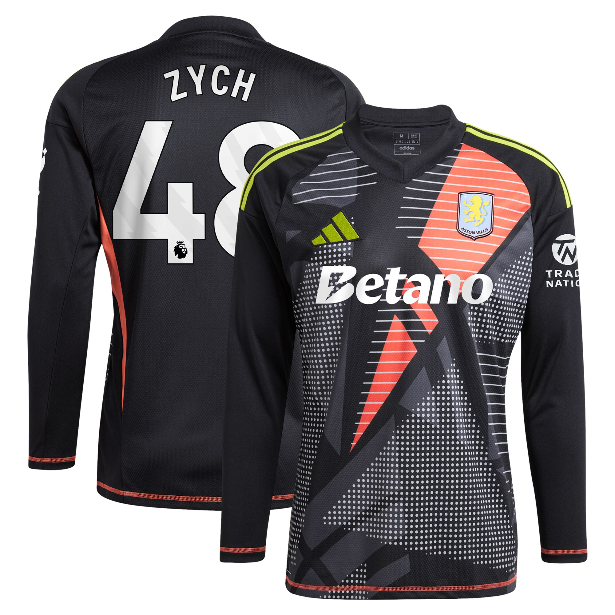 aston villa adidas goalkeeper shirt 2024-25 – long sleeve with zych 48 printing – 202153090 Collection - Aston Villa Official Store
