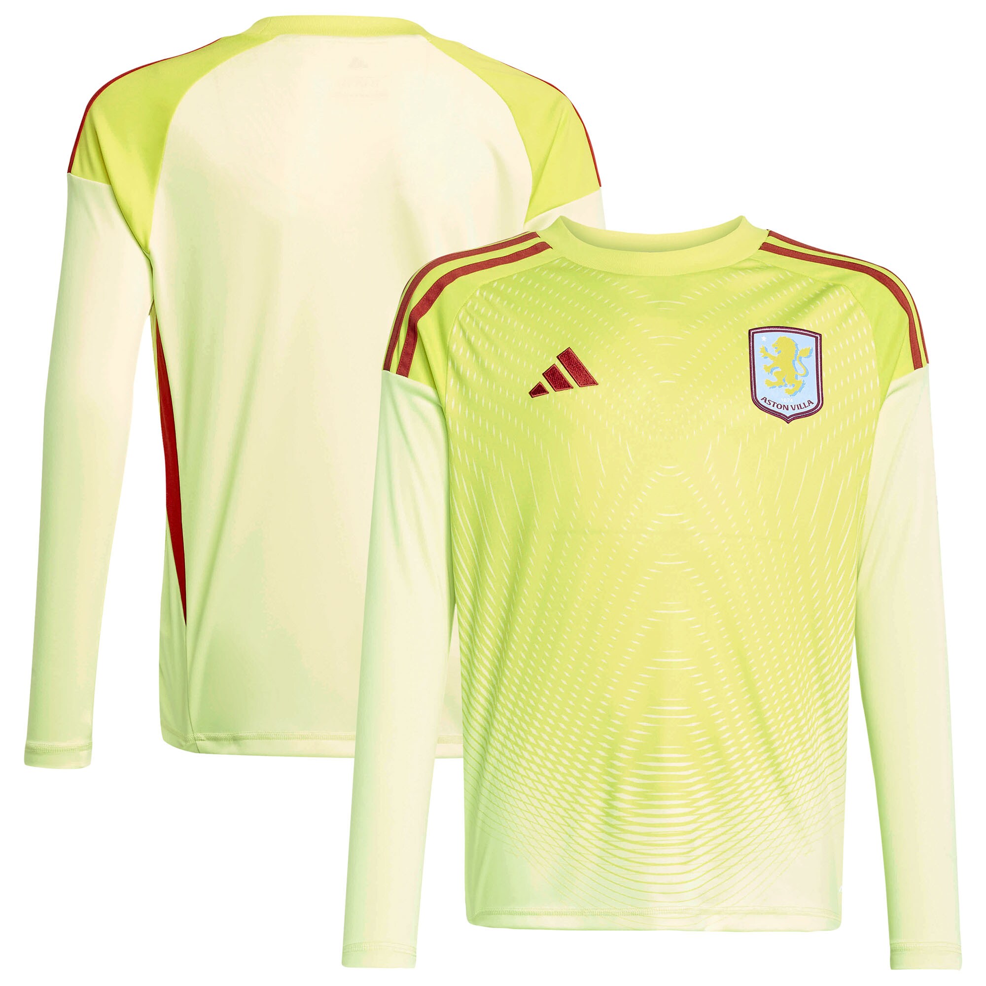 aston villa adidas goalkeeper shirt 2025-26 – long sleeve – kids with custom printing Collection - Aston Villa Official Store