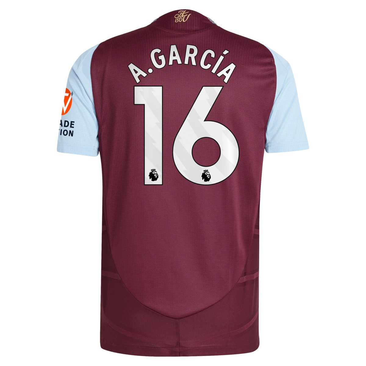 aston villa adidas home authentic shirt 2024-25 with a.garcía 16 printing Collection - Aston Villa Official Store