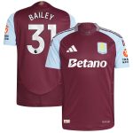 aston villa adidas home authentic shirt 2024-25 with bailey 31 printing Collection - Aston Villa Official Store