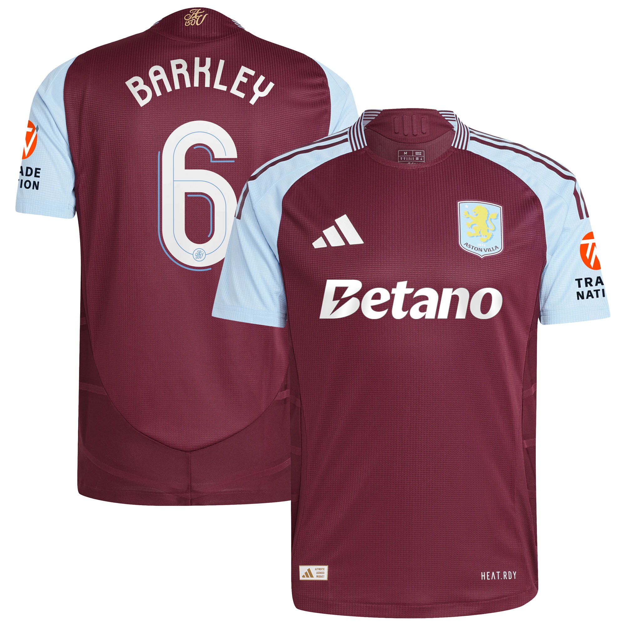 aston villa adidas home authentic shirt 2024-25 with barkley 6 cup printing Collection - Aston Villa Official Store