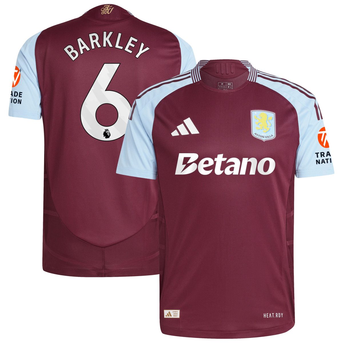 aston villa adidas home authentic shirt 2024-25 with barkley 6 printing Collection - Aston Villa Official Store