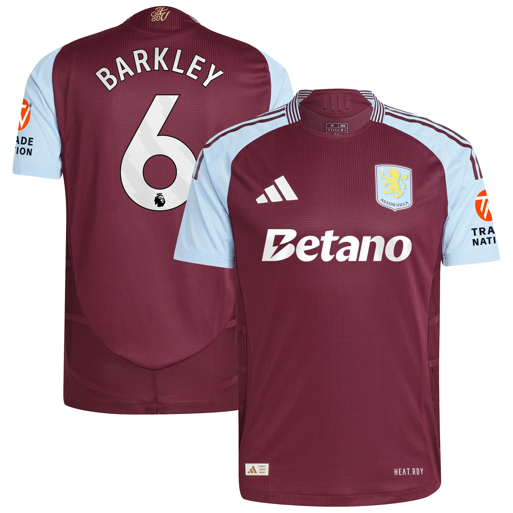 aston villa adidas home authentic shirt 2024-25 with barkley 6 printing Collection - Aston Villa Official Store