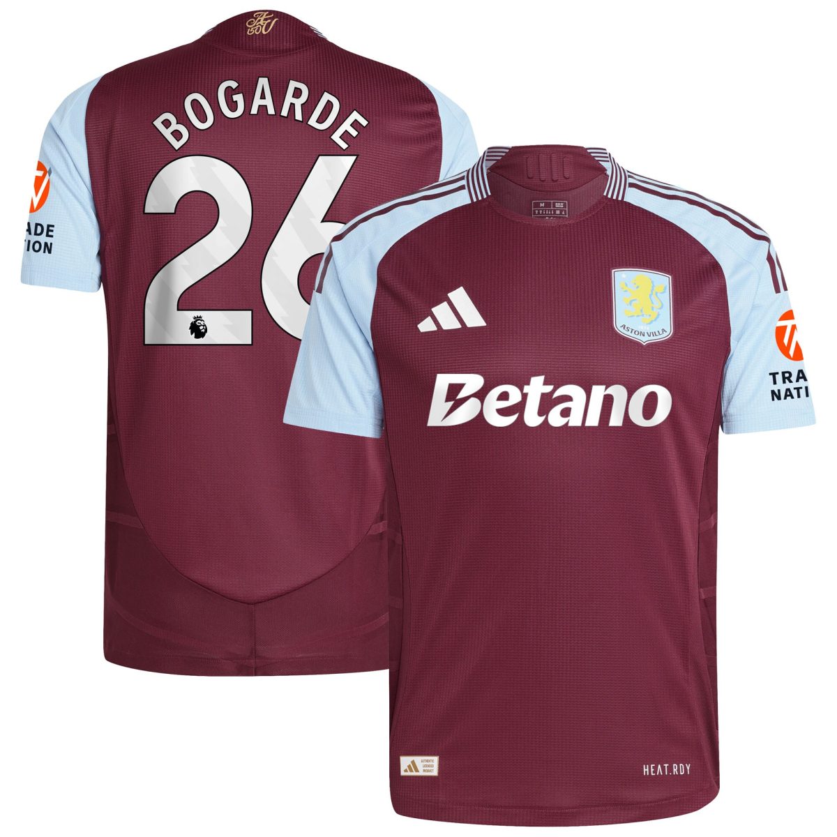 aston villa adidas home authentic shirt 2024-25 with bogarde 26 printing Collection - Aston Villa Official Store