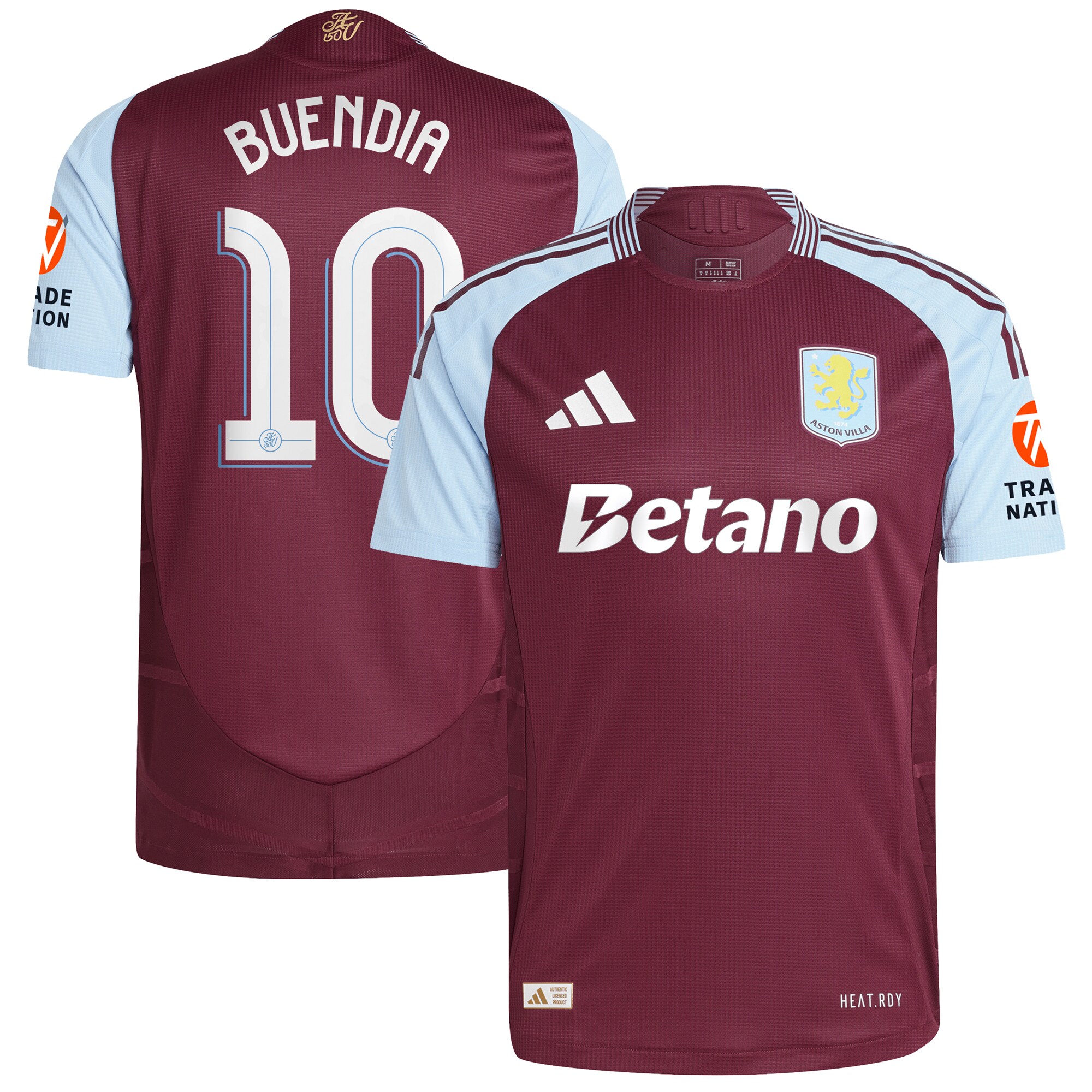 aston villa adidas home authentic shirt 2024-25 with buendia 10 cup printing Collection - Aston Villa Official Store