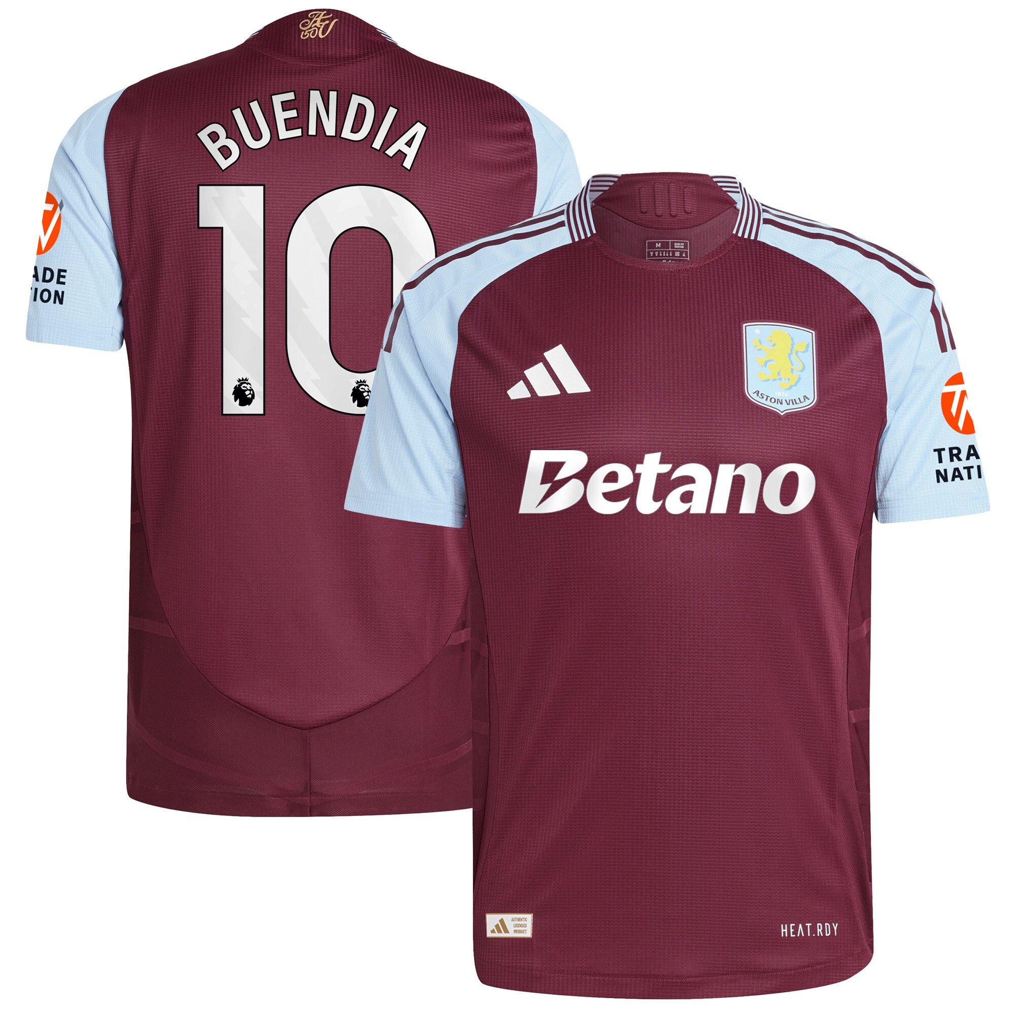 aston villa adidas home authentic shirt 2024-25 with buendia 10 printing Collection - Aston Villa Official Store