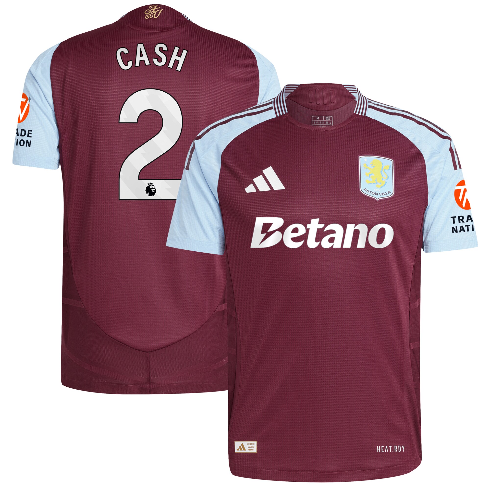 aston villa adidas home authentic shirt 2024-25 with cash 2 printing Collection - Aston Villa Official Store