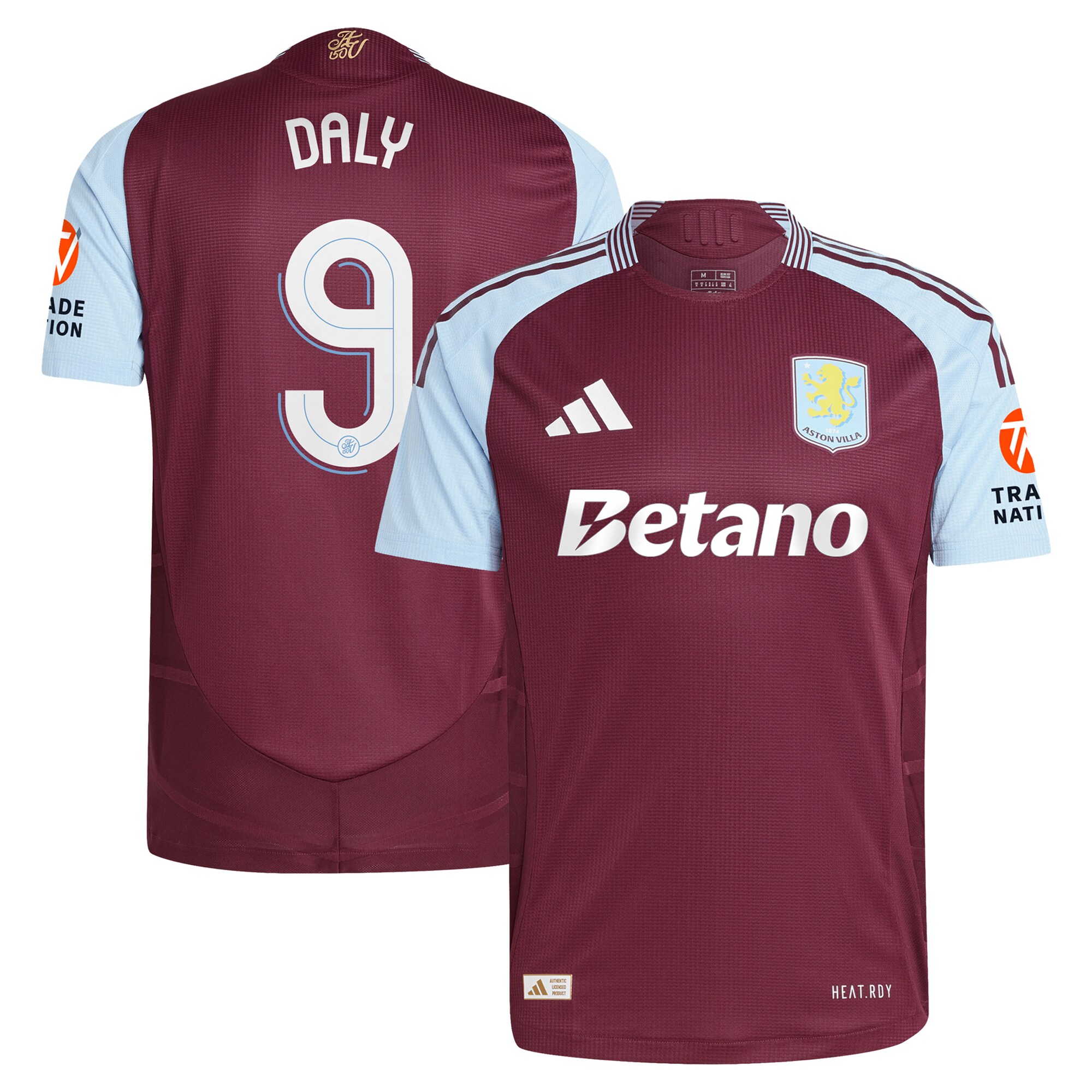 aston villa adidas home authentic shirt 2024-25 with daly 9 cup printing Collection - Aston Villa Official Store
