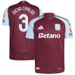 aston villa adidas home authentic shirt 2024-25 with diego carlos 3 cup printing Collection - Aston Villa Official Store