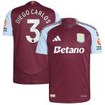 aston villa adidas home authentic shirt 2024-25 with diego carlos 3 printing Collection - Aston Villa Official Store
