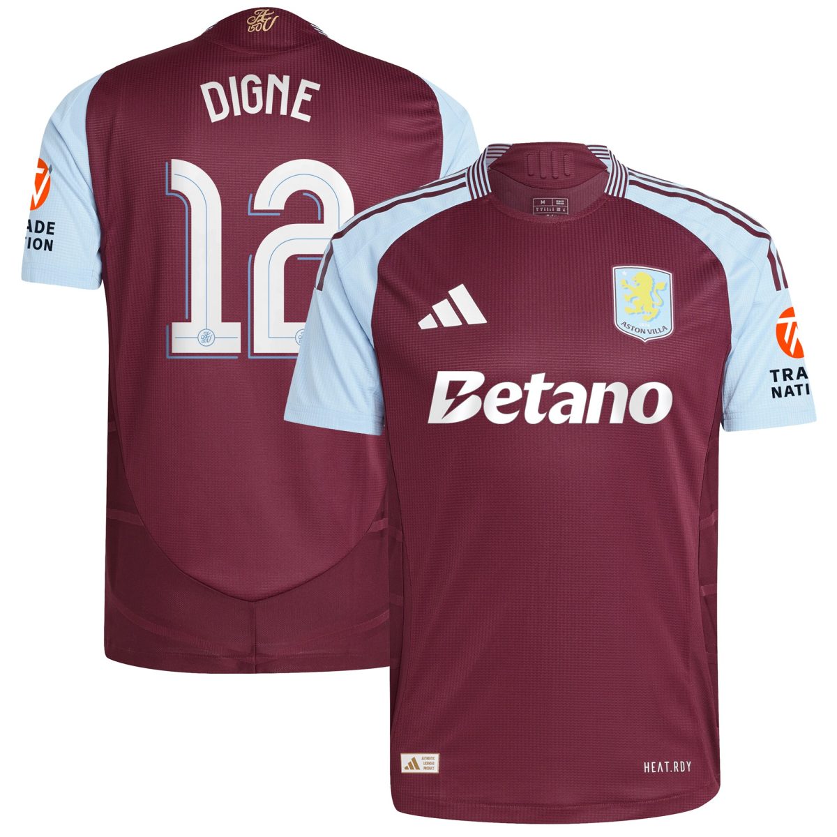 aston villa adidas home authentic shirt 2024-25 with digne 12 cup printing Collection - Aston Villa Official Store