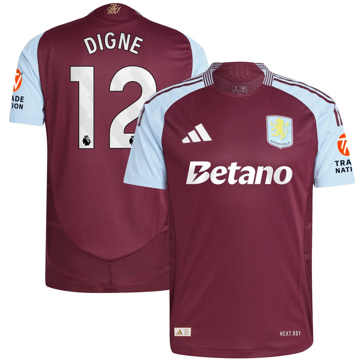 aston villa adidas home authentic shirt 2024-25 with digne 12 printing Collection - Aston Villa Official Store