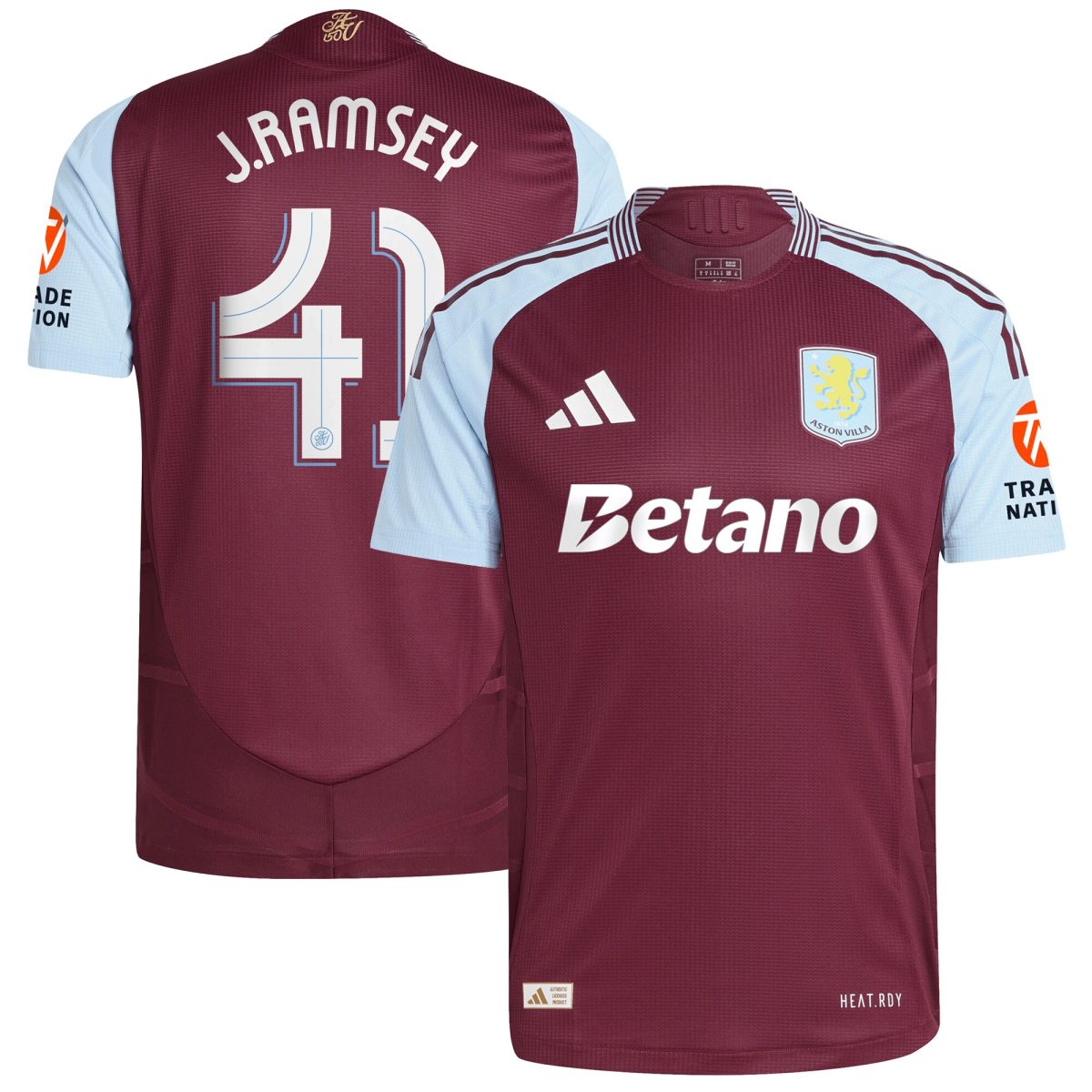 aston villa adidas home authentic shirt 2024-25 with j. ramsey 41 cup printing Collection - Aston Villa Official Store