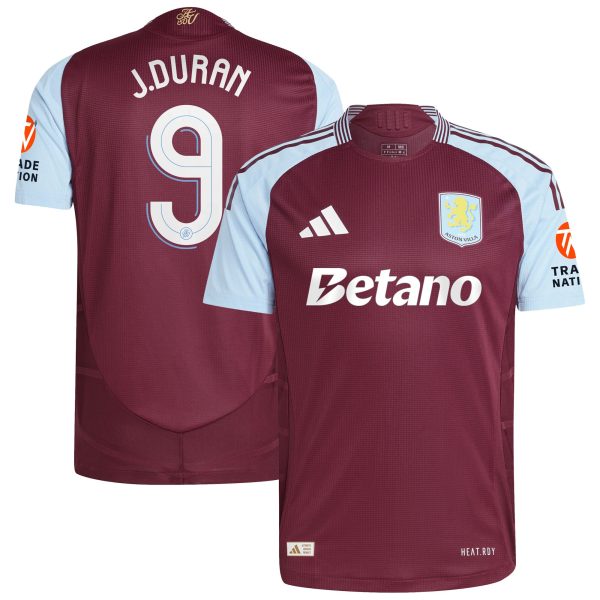 aston villa adidas home authentic shirt 2024-25 with j.duran 9 cup printing Collection - Aston Villa Official Store