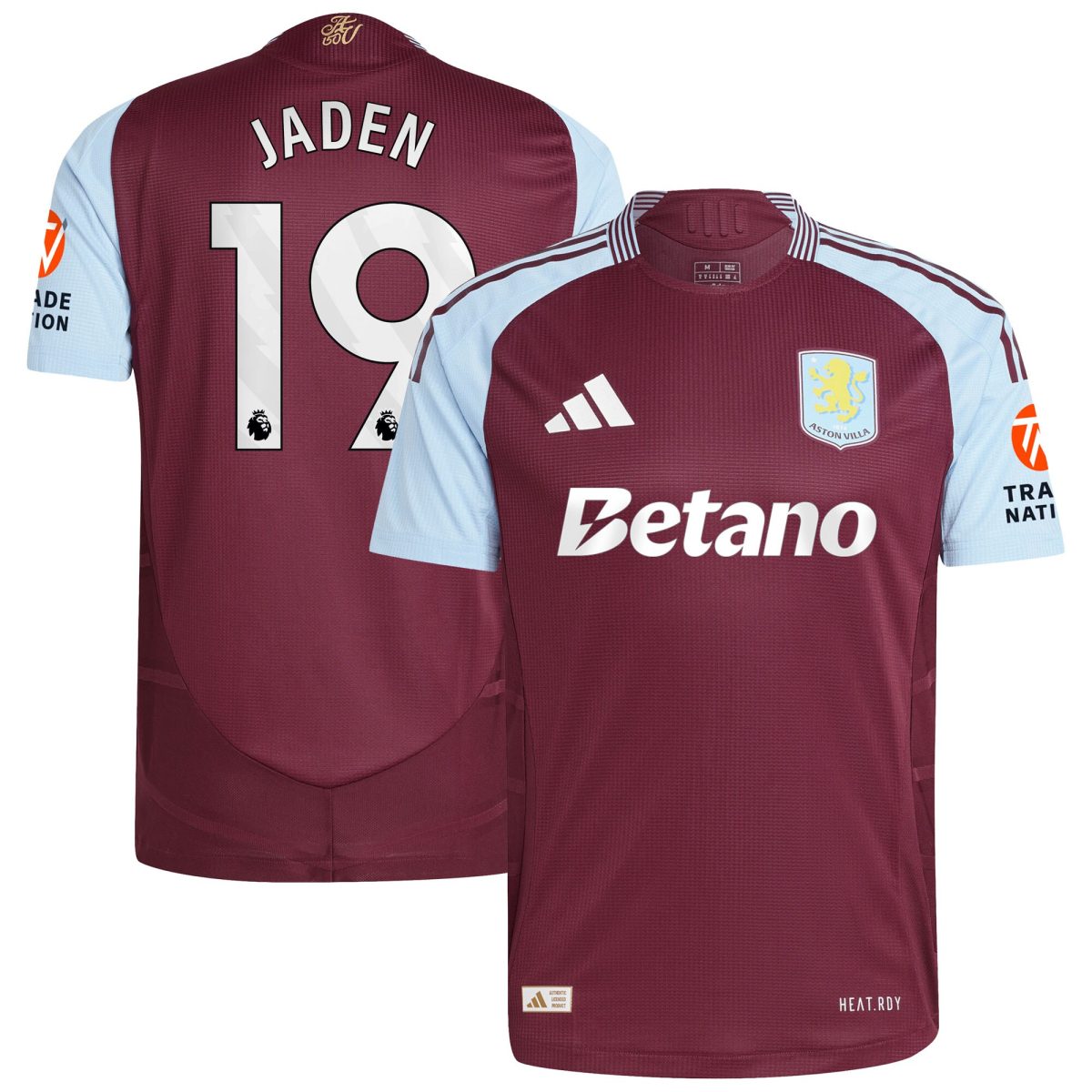 aston villa adidas home authentic shirt 2024-25 with jaden 19 printing Collection - Aston Villa Official Store