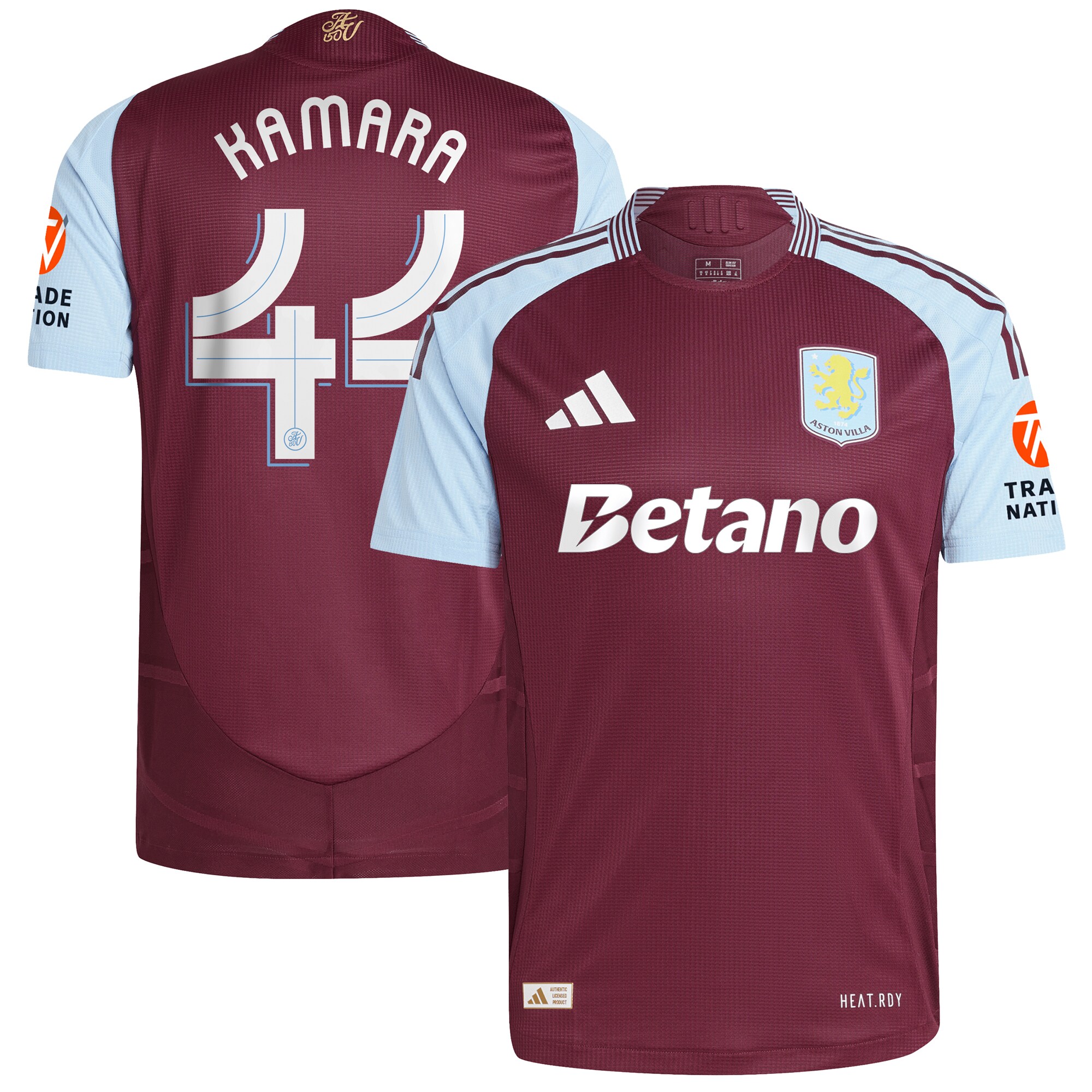 aston villa adidas home authentic shirt 2024-25 with kamara 44 cup printing Collection - Aston Villa Official Store