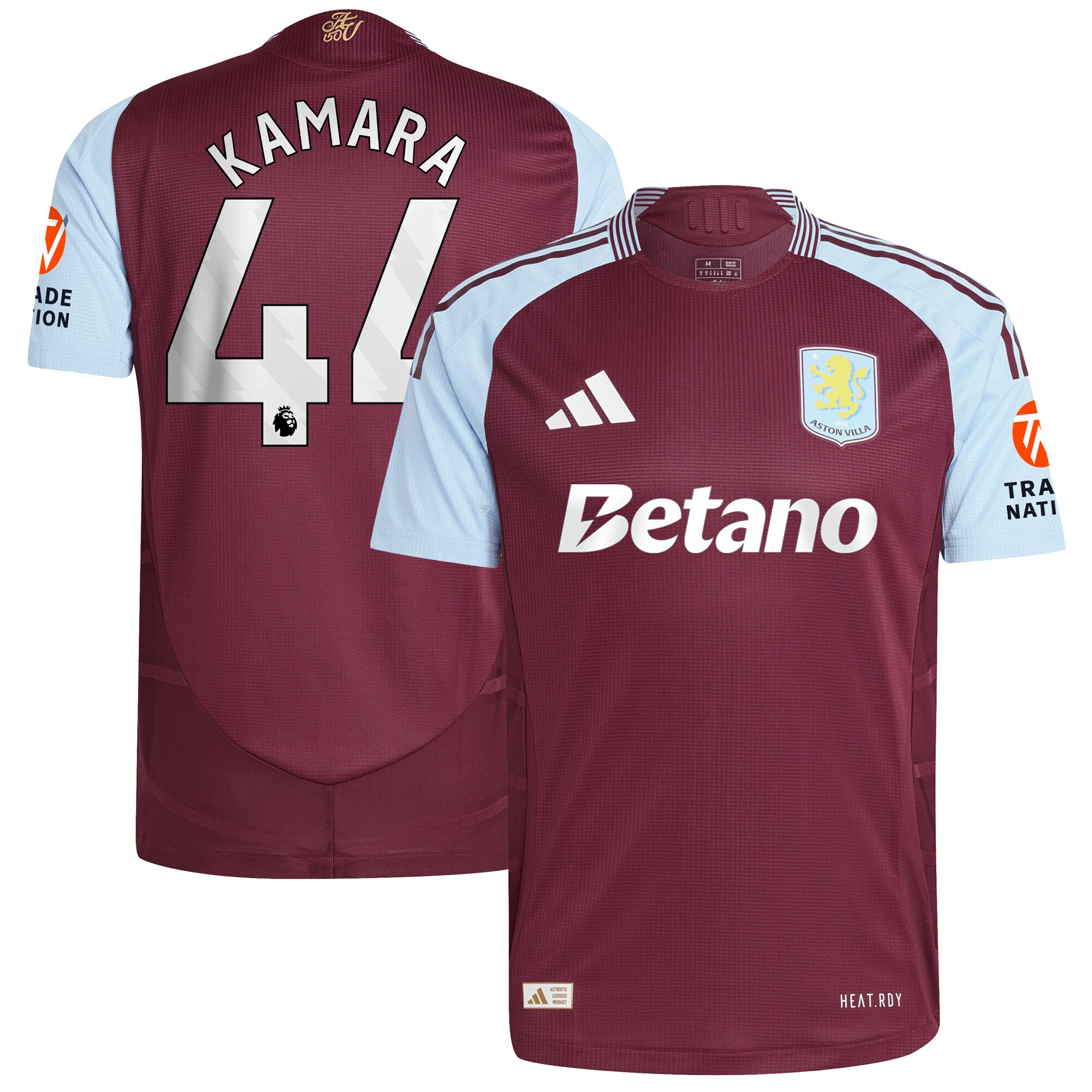 aston villa adidas home authentic shirt 2024-25 with kamara 44 printing Collection - Aston Villa Official Store