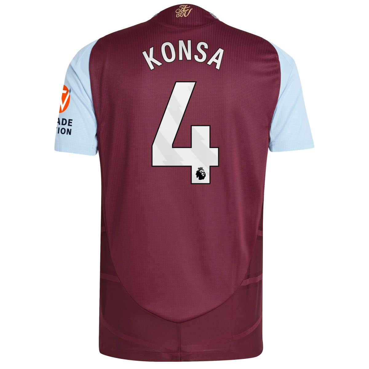 aston villa adidas home authentic shirt 2024-25 with konsa 4 printing Collection - Aston Villa Official Store