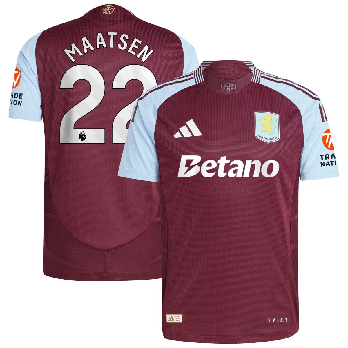 aston villa adidas home authentic shirt 2024-25 with maatsen 22 printing Collection - Aston Villa Official Store