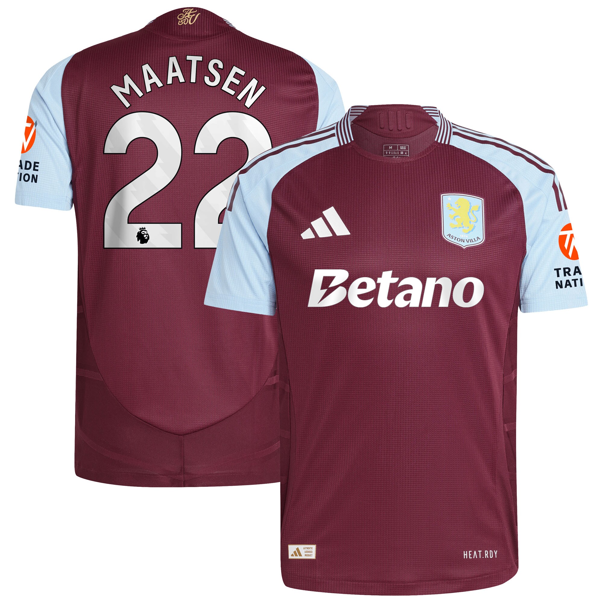 aston villa adidas home authentic shirt 2024-25 with maatsen 22 printing Collection - Aston Villa Official Store