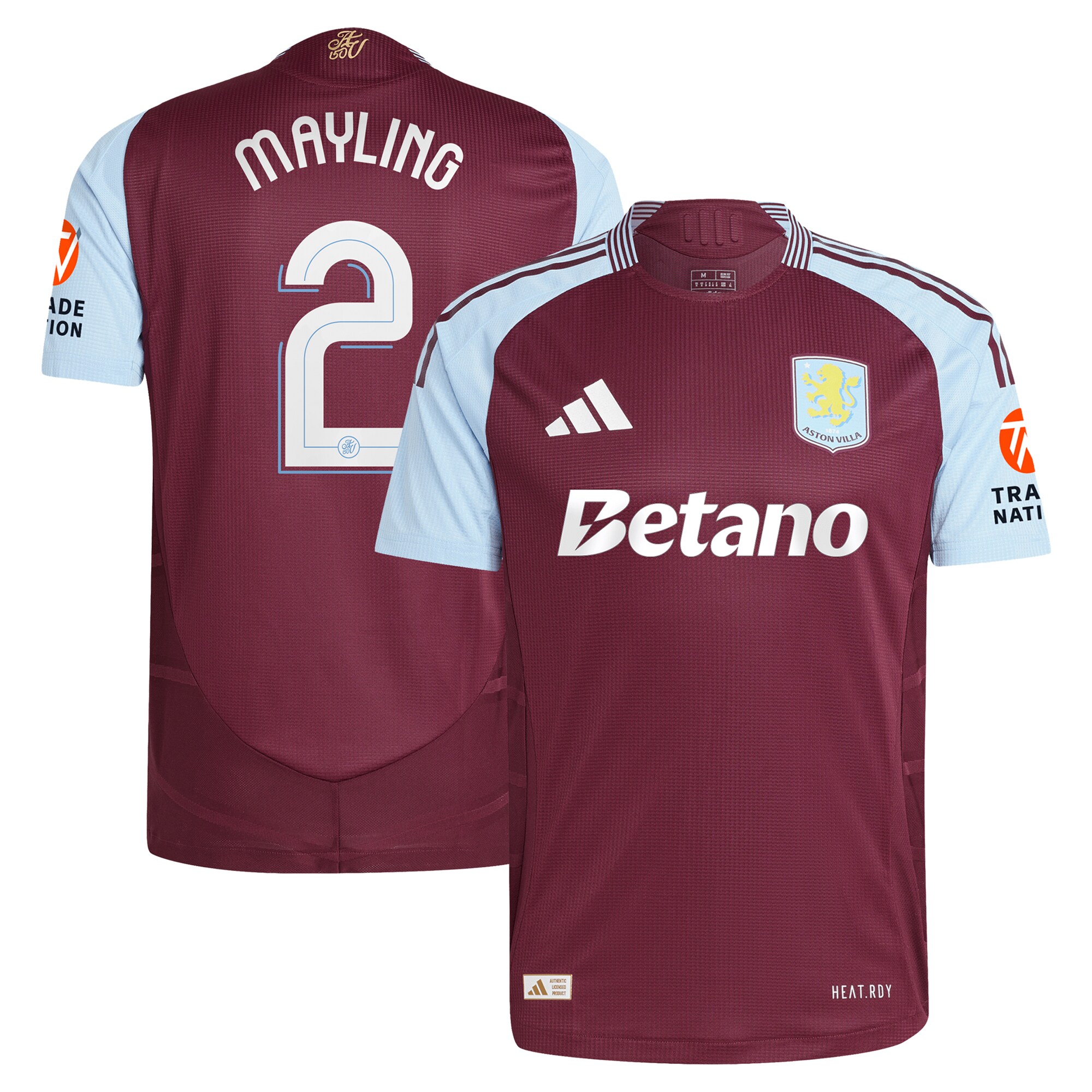 aston villa adidas home authentic shirt 2024-25 with mayling 2 cup printing Collection - Aston Villa Official Store