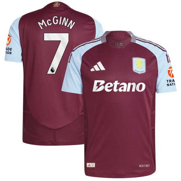 aston villa adidas home authentic shirt 2024-25 with mcginn 7 printing Collection - Aston Villa Official Store