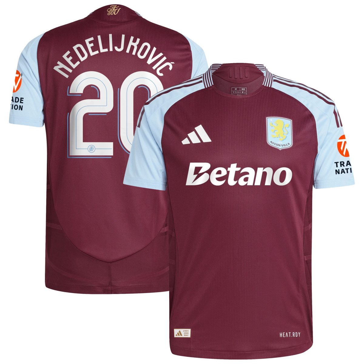 aston villa adidas home authentic shirt 2024-25 with nedeljković 20 cup printing Collection - Aston Villa Official Store