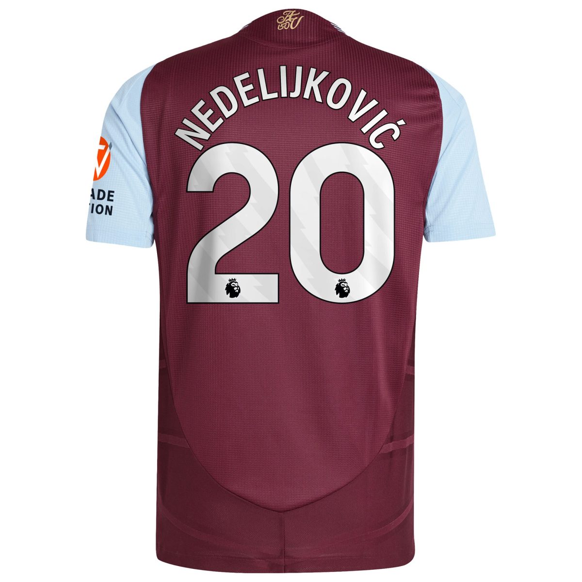 aston villa adidas home authentic shirt 2024-25 with nedeljković 20 printing Collection - Aston Villa Official Store