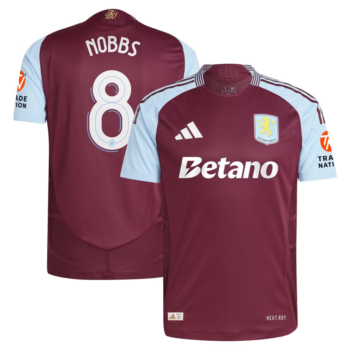 aston villa adidas home authentic shirt 2024-25 with nobbs 8 cup printing Collection - Aston Villa Official Store