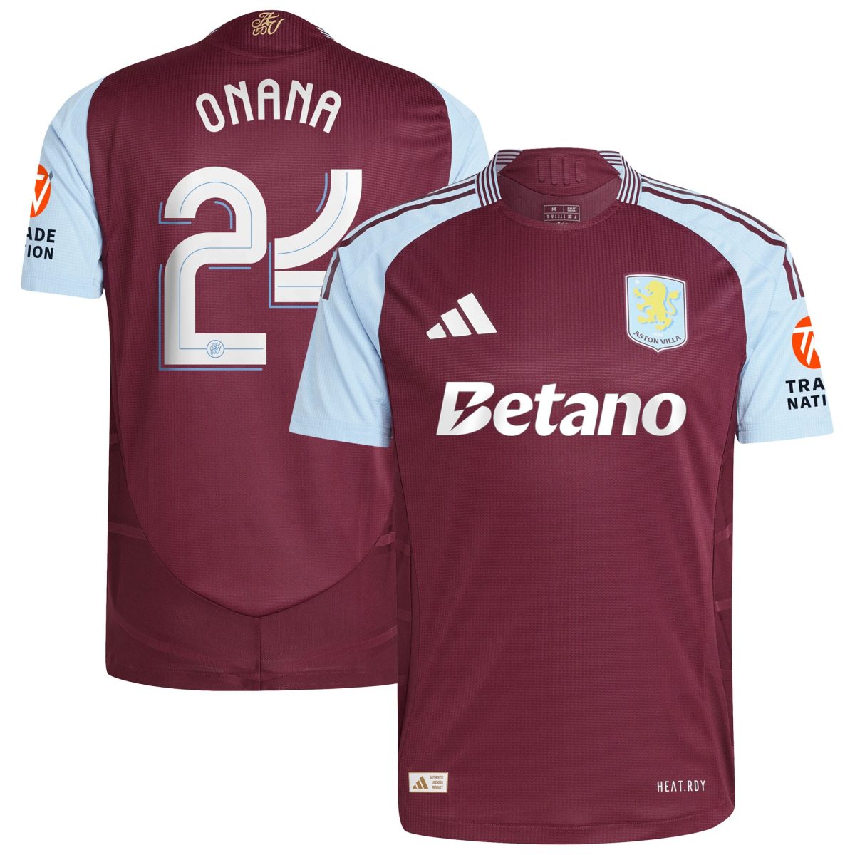 aston villa adidas home authentic shirt 2024-25 with onana 24 cup printing Collection - Aston Villa Official Store