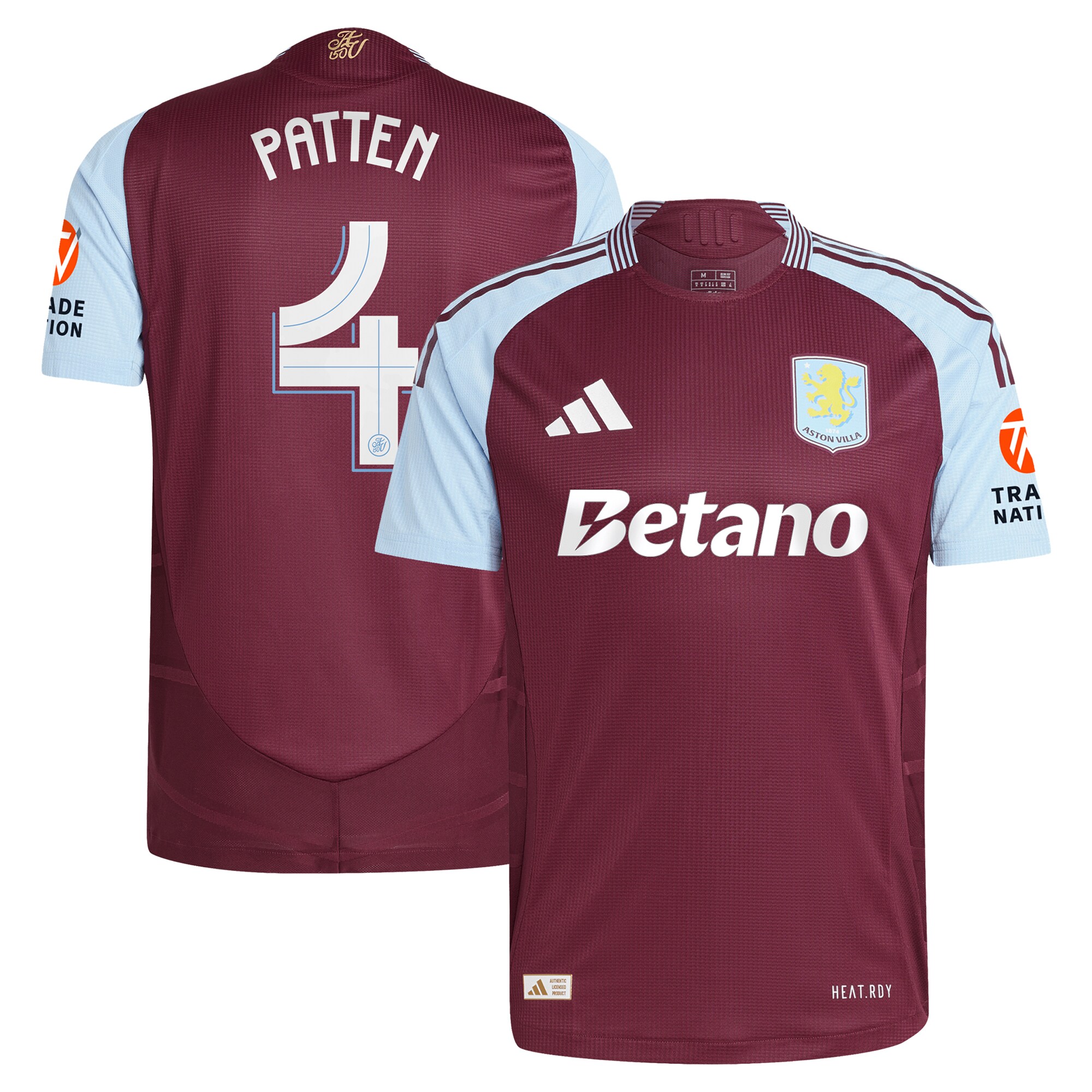 aston villa adidas home authentic shirt 2024-25 with patten 4 cup printing Collection - Aston Villa Official Store