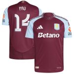 aston villa adidas home authentic shirt 2024-25 with pau 14 cup printing Collection - Aston Villa Official Store