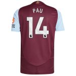 aston villa adidas home authentic shirt 2024-25 with pau 14 printing Collection - Aston Villa Official Store