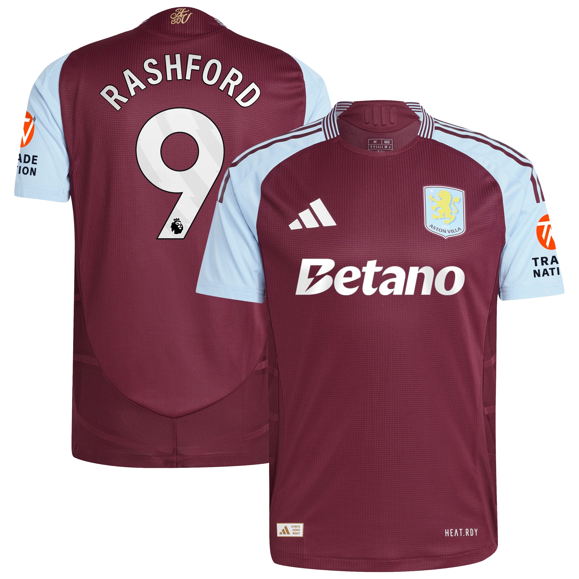 aston villa adidas home authentic shirt 2024-25 with rashford 9 printing Collection - Aston Villa Official Store